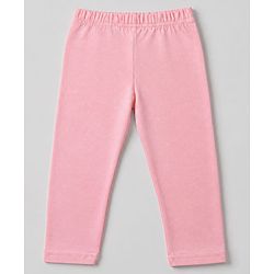 Babyhug Cotton Elastane Knit Full Length Leggings With Floral Print Pack of 3 - Purple Pink White