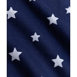 Babyhug 100% Cotton Knit Rib Full Sleeves Co-Ords T-Shirt & Pyjama Winter NIght Suit with Star Print - Navy Blue