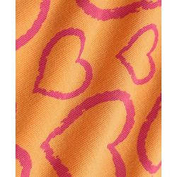Babyhug 100% Cotton Knit Full Sleeves Co-Ords T-Shirt & Pyjama Night Suit with Heart Print - Peach