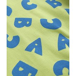 Babyhug Cotton Knit Rib Full Sleeves T-Shirt & Pajama Winter Night Suit with ABC Letters Print - Green