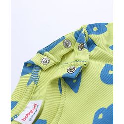 Babyhug Cotton Knit Rib Full Sleeves T-Shirt & Pajama Winter Night Suit with ABC Letters Print - Green