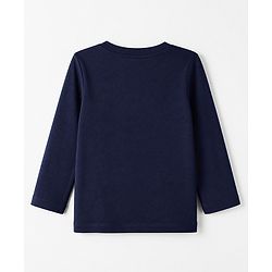 Babyhug Cotton Knit Full Sleeves T-Shirt & Pyjama Set With Astronaut Print - Navy Blue