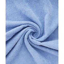 Babyhug Cotton Knit Microfiber Towel With Tiger Embroidery L 31.5 X B 22.5 cm - Light Blue
