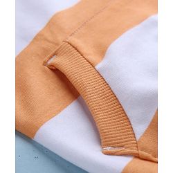Babyhug 100% Cotton Knit Full Sleeves Sweatshirt with Soccer Ball Print - Orange