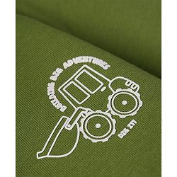 Babyhug 100% Cotton Heavy Gauge Terry Knit Sweatshirt with Full Sleeves & Tractor Print - Green