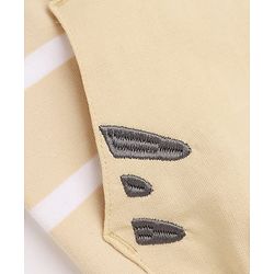 Babyhug 100% Cotton Knit Hooded Sweatshirt with Full Sleeves, Tiger Applique and Stripes Print in Beige