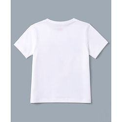 Babyhug 100% Cotton Single Jersey Knit Half Sleeves Printed T-Shirt & Shorts Set With Lion & Tree Print - White