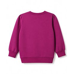 Babyhug 100% Cotton Knit Sweatshirt with Full Sleeves and Bow Print in Pink for 6-9 Months