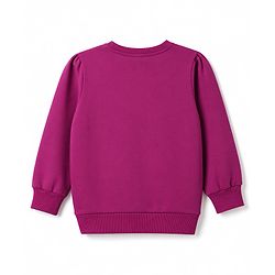 Babyhug 100% Cotton Knit Sweatshirt with Full Sleeves and Bow Print in Pink for 6-9 Months