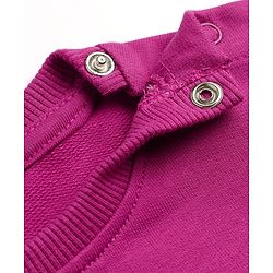Babyhug 100% Cotton Knit Sweatshirt with Full Sleeves and Bow Print in Pink for 6-9 Months