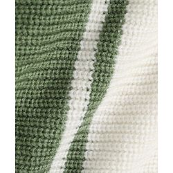 Babyhug Knit Full Sleeves Color Block Sweater Set - Green/White