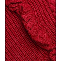 Babyhug Knit Full Sleeves Pullover with Cable Knit Design - Maroon