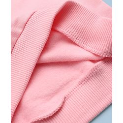 Babyhug 100% Cotton Heavy Gauge Fleece Knit Warm Sweatshirt with Full Sleeves & Floral Applique - Pink