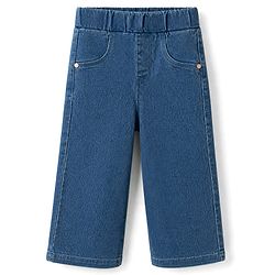 Babyhug Denim Full Length Jeggings with Stretch - Blue