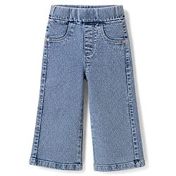Babyhug Denim Full Length Jeggings with Stretch - Blue