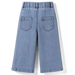 Babyhug Denim Full Length Jeggings with Stretch - Blue