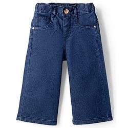 Babyhug Cotton Mix Denim Full Length Washed Jeans With Stretch -Dark Blue