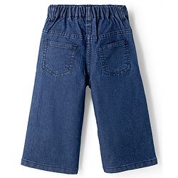 Babyhug Cotton Mix Denim Full Length Washed Jeans With Stretch -Dark Blue