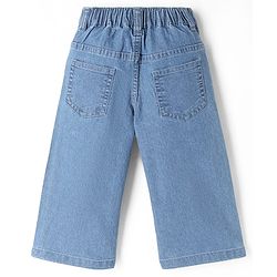 Babyhug Cotton Mix Denim Full Length Washed Jeans With Stretch -Dark Blue