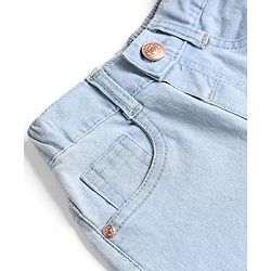 Babyhug Cotton Mix Denim Full Length Washed Jeans With Stretch -Dark Blue