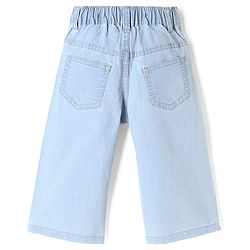 Babyhug Cotton Mix Denim Full Length Washed Jeans With Stretch -Dark Blue