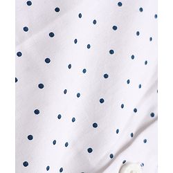 Babyhug 100% Cotton Woven Shirt with Half Sleeves and Polka Dots Print in White