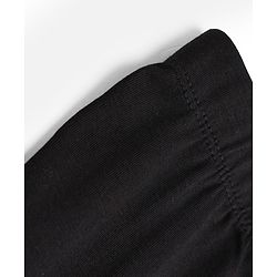 Babyhug Cotton Elastane Knit Full Length Solid Leggings - Black