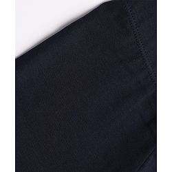 Babyhug Cotton Elastane Knit Full Length Solid Leggings - Navy