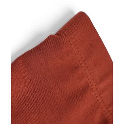 Babyhug Cotton Elastane Knit Full Length Solid Leggings - Rust Orange