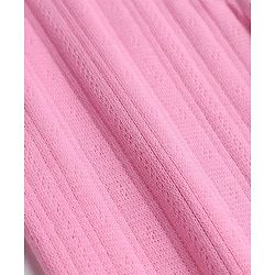 Babyhug Cotton Elastane Knit Full Length Solid Leggings - Pink