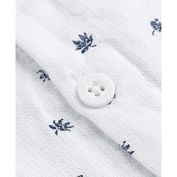 Babyhug Cotton Woven Half Sleeves Printed Shirt and Shorts Set - White & Black