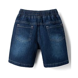 Babyhug Cotton Woven Denim Half Sleeves Shirt & Shorts Set - Red & Blue