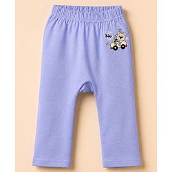Babyhug Cotton Knit Full Length Diaper Leggings With Animal Print Pack of 3 - Blue Grey White