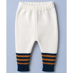 Babyhug Knit Sweater Set with Full Sleeves and Stripes Design in Royal Blue