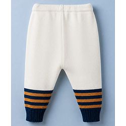 Babyhug Knit Sweater Set with Full Sleeves and Stripes Design in Royal Blue