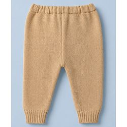 Babyhug Cable Knit Full Sleeves Sweater Set With Beanie Cap - Beige