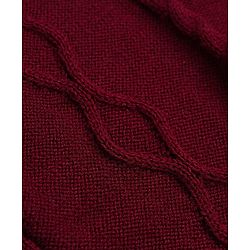 Babyhug Cable Knit Full Sleeves Sweater Set With Beanie Cap - Maroon