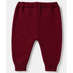Babyhug Cable Knit Full Sleeves Sweater Set With Beanie Cap - Maroon