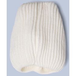 Babyhug Knit Full Sleeves Striped Sweater Set With Headband & Geometric Design - White