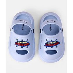 Cute Walk by Babyhug Marvel Clogs with Spider-Man Applique - Blue