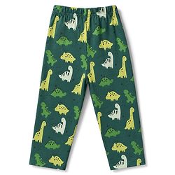 Babyhug 100% Cotton Knit Full Sleeves Co-Ords T-Shirt & Pyjama Night Suit with Dinosaur Print - Green