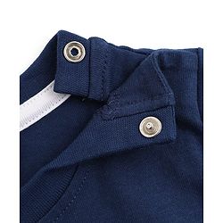Babyhug 100% Cotton Knit Full Sleeves T-Shirt & Pyjama Night Suit with Santa clause Print - Navy Blue