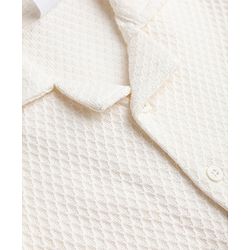 Babyhug 100% Cotton Knit Solid Shirt with Half Sleeves - White