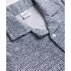 Babyhug 100% Cotton Knit Half Sleeves Resort Collar Printed Structured Shirt - Blue