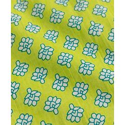 Babyhug 100% Cotton Cambric Woven Full Sleeves Floral Printed Dhoti Kurta Set - Green
