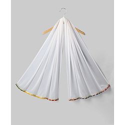 Babyhug Cotton Blend Woven Sleeveless Solid Kurti Salwar and Dupatta - White