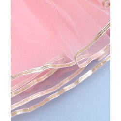 Babyhug Net Woven Sleeveless Sequinned Choli & Lehenga with Dupatta - White