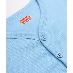 Babyhug Cotton Knit Full Sleeves Solid Thermal Inner Wear- Blue