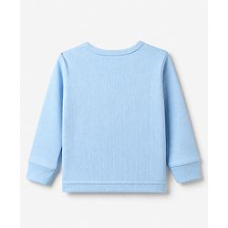 Babyhug Cotton Knit Full Sleeves Solid Thermal Inner Wear- Blue