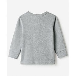 Babyhug Cotton Knit Full Sleeves Solid Thermal Inner Wear- Grey